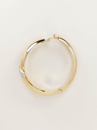 Bracelet Bracelet jonc coquillage en or jaune et diamants 58 Facettes 1265.2