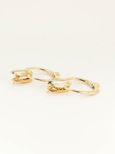 Boucles d'oreilles Boucles d'oreilles créoles pendantes en or jaune 58 Facettes 1265.1