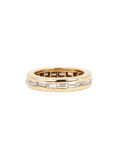Bague 56 Rolex - Alliance en or jaune et diamants baguette 58 Facettes 1272