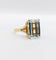 Bague 50 Bague cocktail vintage en or 18k et aigue-marine 58 Facettes A07289