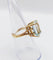 Bague 50 Bague cocktail vintage en or 18k et aigue-marine 58 Facettes A07289