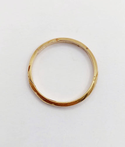 Bague 54 Gimmel - Alliance jumelée antique en or 18k 58 Facettes A07291