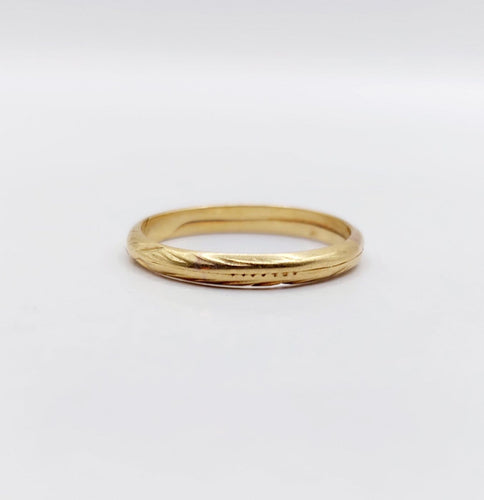 Bague 54 Gimmel - Alliance jumelée antique en or 18k 58 Facettes A07291