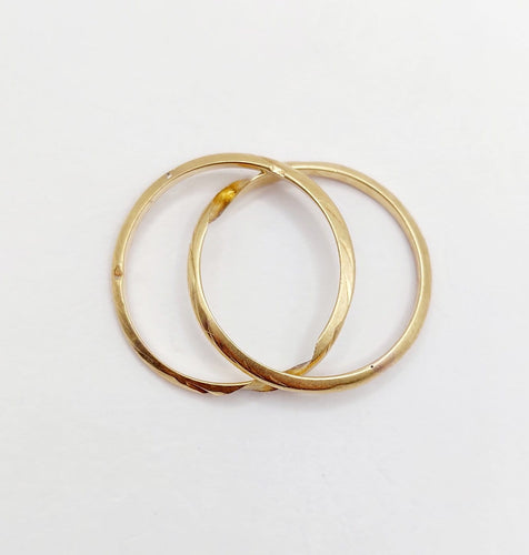 Bague 54 Gimmel - Alliance jumelée antique en or 18k 58 Facettes A07291