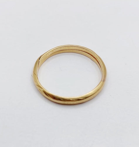Bague 54 Gimmel - Alliance jumelée antique en or 18k 58 Facettes A07291