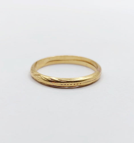 Bague 54 Gimmel - Alliance jumelée antique en or 18k 58 Facettes A07291