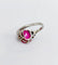 Bague 55 Bague Art déco en or blanc 18k, platine, rubis synthétique et diamants 58 Facettes A07294