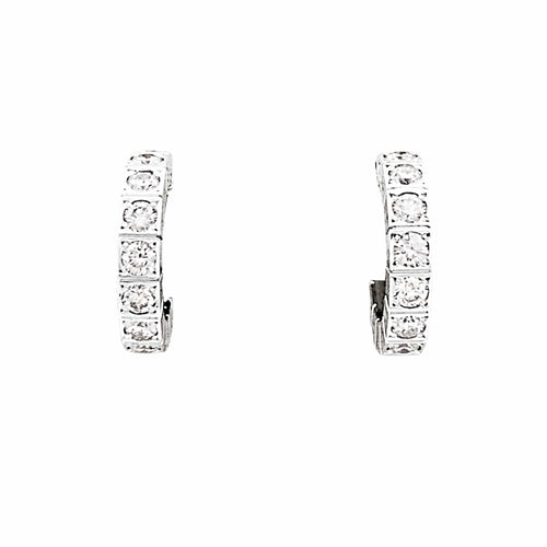 Boucles d'oreilles Cartier Lanière - Boucles d'oreilles en or blanc et diamants 58 Facettes 35724