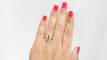 Bague 55 Bague ovale en or jaune, rubis de Verneuil et diamants 58 Facettes 32780