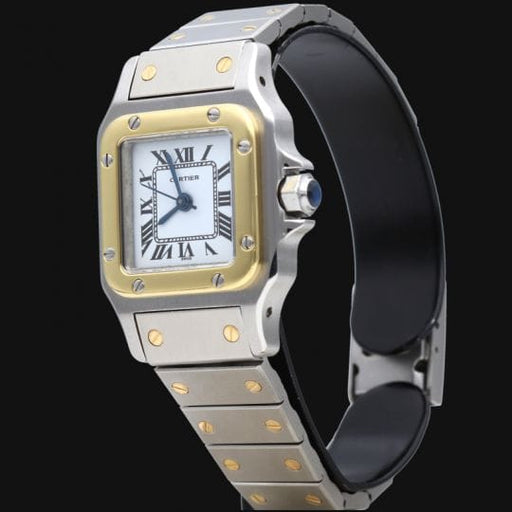 Montre Cartier Santos - Montre dame en or jaune 18 ct et acier 58 Facettes MT46893