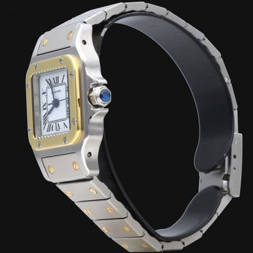 Montre Cartier Santos - Montre dame en or jaune 18 ct et acier 58 Facettes MT46893