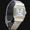 Montre Cartier Santos - Montre dame en or jaune 18 ct et acier 58 Facettes MT46893