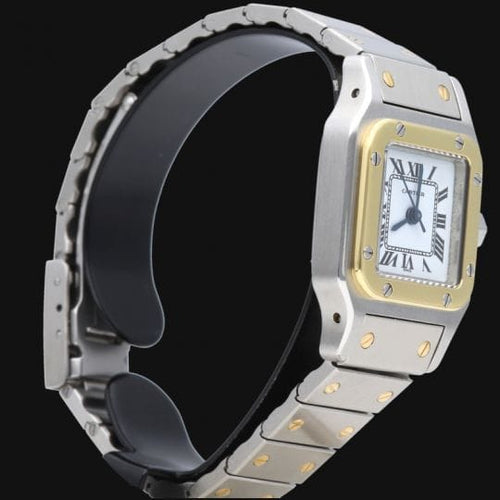 Montre Cartier Santos - Montre dame en or jaune 18 ct et acier 58 Facettes MT46893