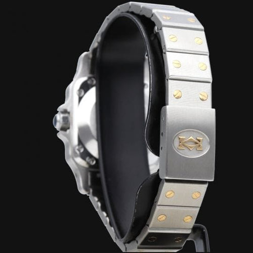 Montre Cartier Santos - Montre dame en or jaune 18 ct et acier 58 Facettes MT46893