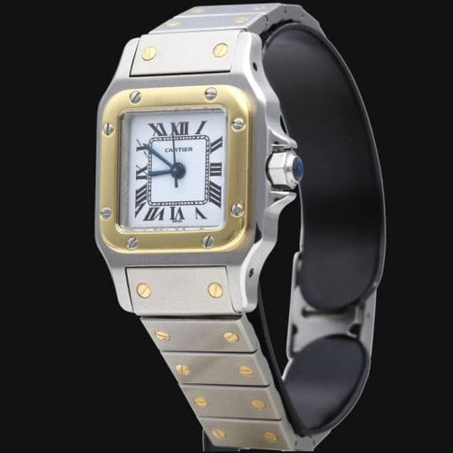 Montre Cartier Santos - Montre dame en or jaune 18K et acier 58 Facettes MT46894