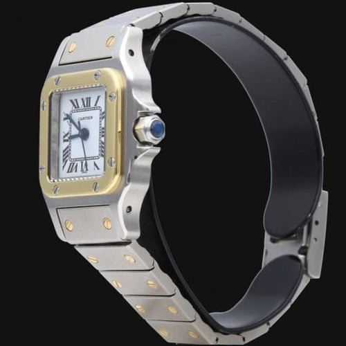 Montre Cartier Santos - Montre dame en or jaune 18K et acier 58 Facettes MT46894