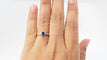 Bague Bague solitaire en or jaune, saphir et diamants 58 Facettes 31391