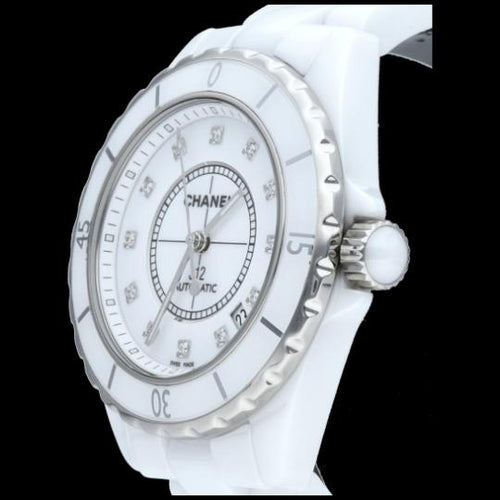 Montre Chanel J-12 - Montre 38 mm en céramique et diamants 58 Facettes MT46970