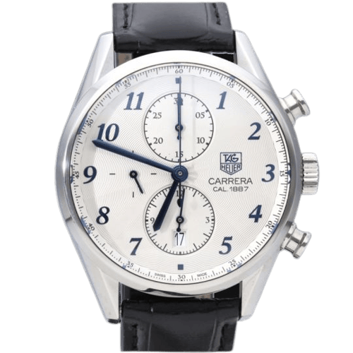 Montre TAG Heuer Carrera - Montre Calibre 1887 chronographe en acier 58 Facettes MT46476