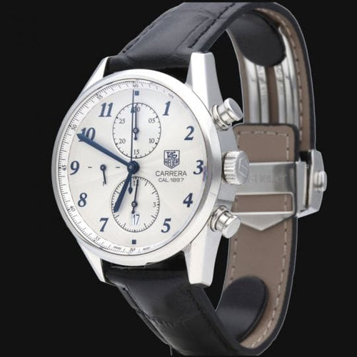 Montre TAG Heuer Carrera - Montre Calibre 1887 chronographe en acier 58 Facettes MT46476