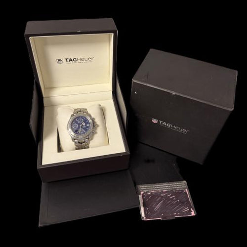 Montre TAG Heuer Link - Montre chronographe en acier 58 Facettes MT46518