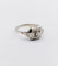 Bague 54 Art déco - Bague géométrique en or blanc 18k, platine et diamant 58 Facettes A07176