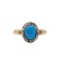 Bague 60 Bague marguerite antique en or 18k, turquoise et diamants 58 Facettes A07210