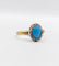 Bague 60 Bague marguerite antique en or 18k, turquoise et diamants 58 Facettes A07210