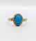 Bague 60 Bague marguerite ancienne en or 18k, turquoise et diamants 58 Facettes A07210