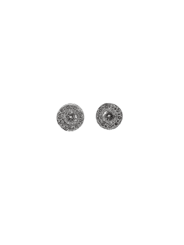 Boucles d'oreilles Boucles d'oreilles modernes en or blanc 18K et diamants 58 Facettes SKU/260186