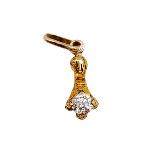 Pendentif Pendentif victorien serre d'aigle en or 18k et diamant 58 Facettes A07214