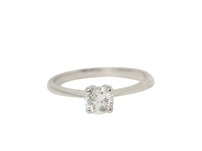 Bague 53 Bague solitaire en or blanc et diamant 0,51 ct 58 Facettes 31198