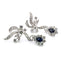 Boucles d'oreilles Boucles d'oreilles en or blanc 18 kt, diamants et saphirs 58 Facettes 322/06 B