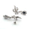Boucles d'oreilles Boucles d'oreilles en or blanc 18 kt, diamants et saphirs 58 Facettes 322/06 B