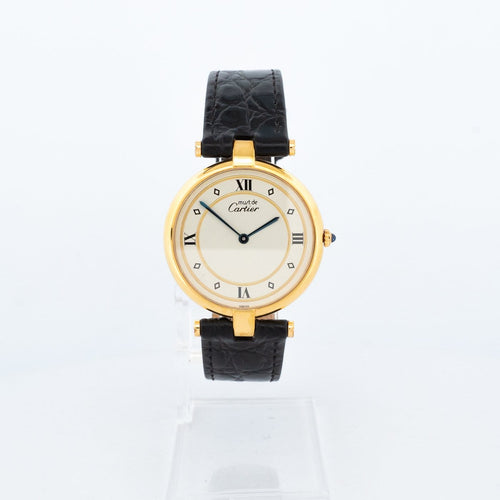 Montre Cartier Must Vendôme - Montre LM en vermeil cadran Gold Circle 58 Facettes 526