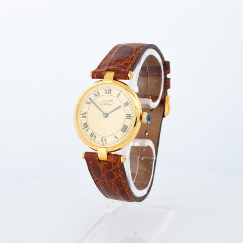 Montre Cartier Must Vendôme - Montre LM en vermeil cadran romain citron 58 Facettes 523