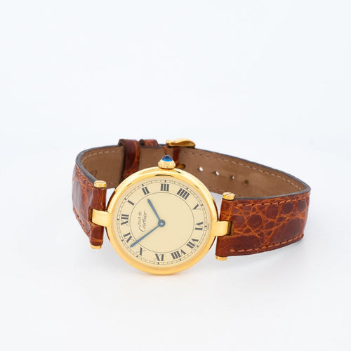 Montre Cartier Must Vendôme - Montre LM en vermeil cadran romain citron 58 Facettes 523