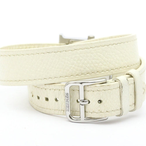 Montre Hermès Heure H - Montre double tour en acier et cuir 58 Facettes xpzwion4jt