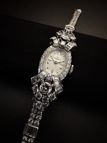 Montre Omega - Montre-bracelet Art déco en platine et diamants 58 Facettes BRACCIALE 4531 ET