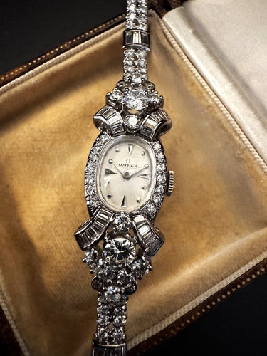 Montre Omega - Montre-bracelet Art déco en platine et diamants 58 Facettes BRACCIALE 4531 ET