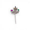 Broche Art déco - Broche drakkar en platine, diamants et pierres précieuses 58 Facettes BRO-1008