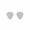 Boucles d'oreilles Boucles d'oreilles cœur vintage en or blanc 18 ct et diamants 58 Facettes EA-1003