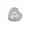 Boucles d'oreilles Boucles d'oreilles cœur vintage en or blanc 18 ct et diamants 58 Facettes EA-1003