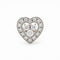 Boucles d'oreilles Boucles d'oreilles cœur vintage en or blanc 18 ct et diamants 58 Facettes EA-1003