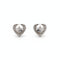 Boucles d'oreilles Boucles d'oreilles cœur vintage en or blanc 18 ct et diamants 58 Facettes EA-1003