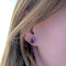 Boucles d'oreilles Boucles d'oreilles puces vintage en or jaune 18k et saphirs 58 Facettes EA-1002