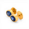 Boucles d'oreilles Boucles d'oreilles puces vintage en or jaune 18k et saphirs 58 Facettes EA-1002
