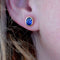 Boucles d'oreilles Boucles d'oreilles puces vintage en or jaune 18k et saphirs 58 Facettes EA-1002