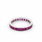 Bague 52 Bague eternity en or blanc 18k et rubis 58 Facettes RI-1004