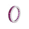 Bague 52 Bague eternity en or blanc 18k et rubis 58 Facettes RI-1004